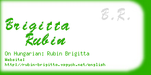 brigitta rubin business card